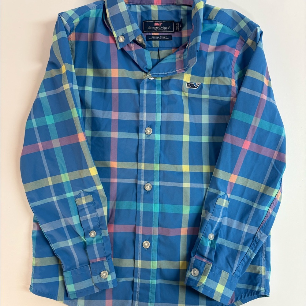 Vineyard Vines Kids Multicolor Whale Long Sleeve Shirt